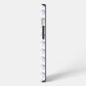 青と白のダーラ馬 iPhone カー iPhoneケース (左側面)