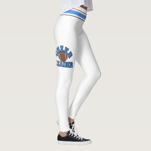 青と白のチアリーダーがパーソナライズされたレギンス レギンス (右)