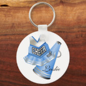 青と白のチアリーダーKeyChain キーホルダー (正面)