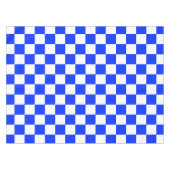 青と白のチェック柄 テーブルクロス (正面(横))