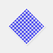 青と白のチェッ千鳥格子のク スタンダードカクテルナプキン (角)