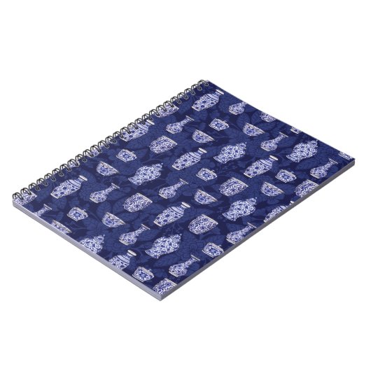 青と白のチノセリ/デルフト陶器 ノートブック (左側)