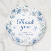 青と白のチノワセリーブライダルシャワー フェイバータグ (裏面)