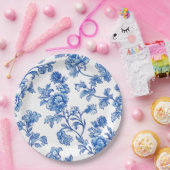 青と白のチノワセリーブライダルシャワー ペーパープレート (パーティー)