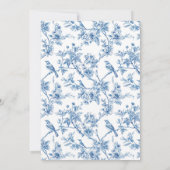 青と白のチノワセリーブライダルシャワー 招待状 (裏面)