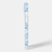 青と白のチャイナドッグスと3文字モノグラム Case-Mate iPhoneケース (裏面 / 左)