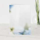 青と白のチャイナペイントのアンティーク ブライダルシャワー 案内状 (裏面)