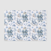 青と白のチャイノアイセリーのクリスマスサンタ 薄葉紙 (正面)