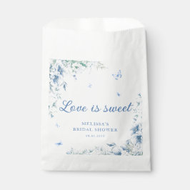 青と白のチャイノアイセリーエレガントブライダルシャワー フェイバーバッグ