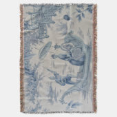 青と白のチャイノアイセリーオリエンタルブランケット スローブランケット (正面縦)