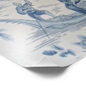 青と白のチャイノアイセリーオリエン中国のタル フォトプリント            (角)