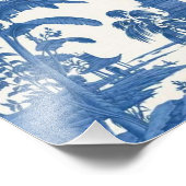 青と白のチャイノアイセリーオリエン中国のタル フォトプリント            (角)