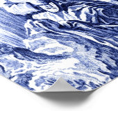 青と白のチャイノアイセリーオリエン中国のタル ポスター (角)