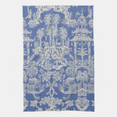 青と白のチャイノアイセリー キッチンタオル (縦)