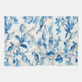 青と白のチャイノアイセリー キッチンタオル (横)