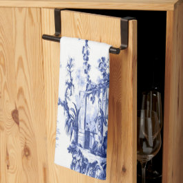 青と白のチャイノアイセリー キッチンタオル