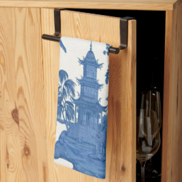 青と白のチャイノアイセリー キッチンタオル