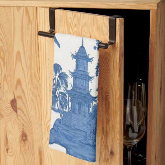 青と白のチャイノアイセリー キッチンタオル (三つ折り)