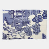 青と白のチャイノアイセリー キッチンタオル (横)