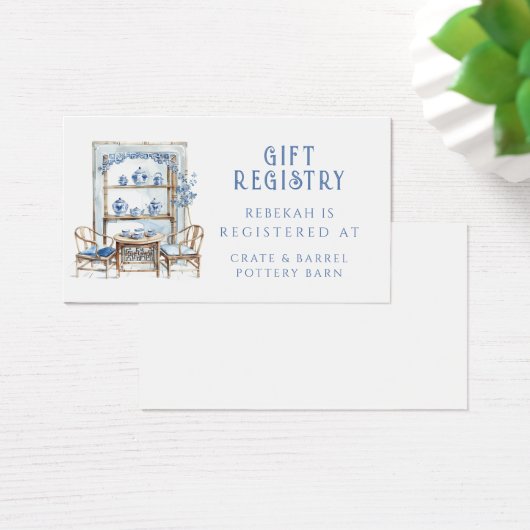 青と白のチャイノアイセリー | ギフト券 (デスク)