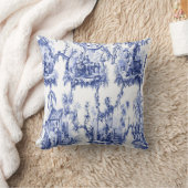 青と白のチャイノアイセリー クッション (ブランケット)