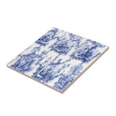 青と白のチャイノアイセリー タイル (側面)