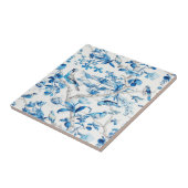 青と白のチャイノアイセリー タイル (側面)