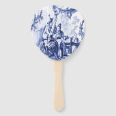 青と白のチャイノアイセリー ハンドファン (裏面)