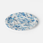 青と白のチャイノアイセリー ペーパープレート (アングル)