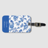 青と白のチャイノアイセリー ラゲッジタグ (正面横)