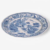 青と白のチャイノエリー塔 ペーパープレート (アングル)