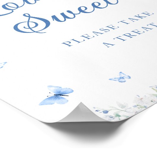 青と白のチャイノワジェリーの愛は甘い ポスター (角)