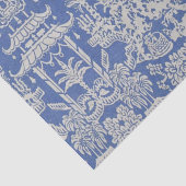 青と白のチャイノ中国のイズリーの切り離し 薄葉紙 (詳細)