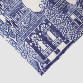 青と白のチャイノ中国のイズリーの切り離し 薄葉紙 (詳細)