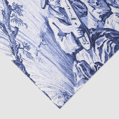 青と白のチャイノ中国のイズリーの切り離し 薄葉紙 (詳細)