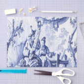 青と白のチャイノ中国のイズリーの切り離し 薄葉紙 (クラフト)