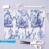 青と白のチャイノ中国のイズリーの切り離し 薄葉紙 (クラフト)