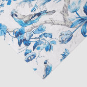 青と白のチャイノ中国のイズリーの切り離し 薄葉紙 (詳細)