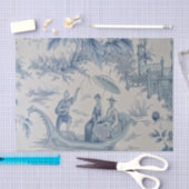 青と白のチャイノ中国のイズリーの切り離し 薄葉紙 (クラフト)