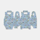 青と白のチューリップのアネモンパターン フェイバーボックス (折り畳みなし)