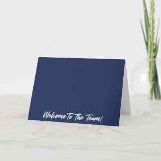 青と白のチームへようこそ新入社員 カード