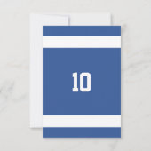 青と白のチーム誕生日招待状 招待状 (裏面)