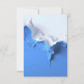 青と白のテクスチャーアートの結婚式招待状 サンキューカード (裏面)