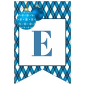 青と白のテーマメリークリスマス バンティングフラッグ (第2の旗)