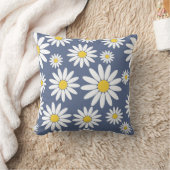 青と白のデイジー クッション (ブランケット)