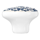青と白のデザインセラミックノブ セラミックノブ (側面)