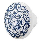 青と白のデザインセラミックノブ セラミックノブ (右)