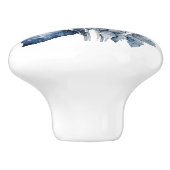 青と白のデルフトスタイルひまわり花束 セラミックノブ (側面)