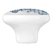 青と白のデルフトスタイルハウス伝統的ズ セラミックノブ (側面)