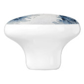 青と白のデルフトスタイル風景 セラミックノブ (側面)